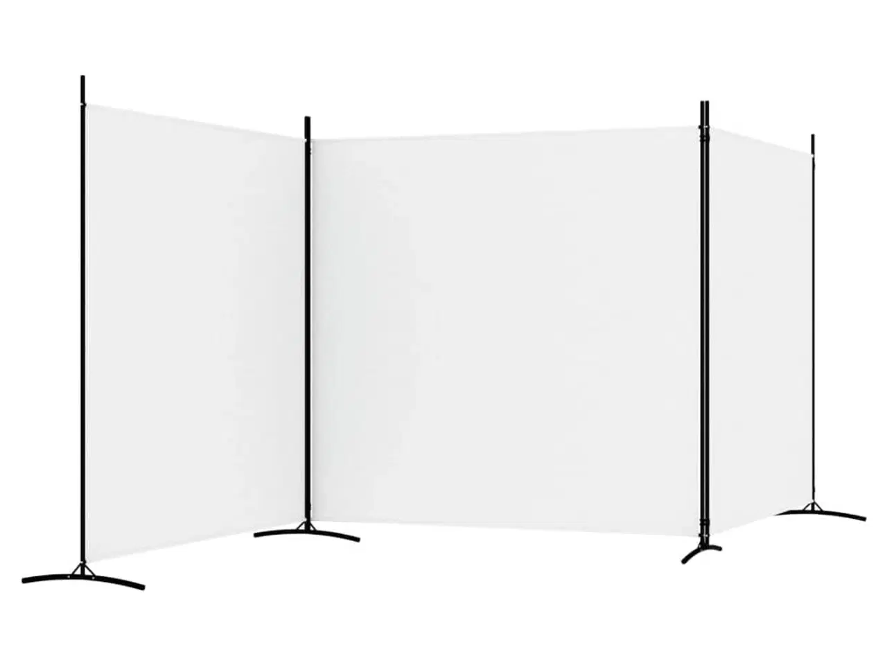 Billede 5 - 3-panels rumdeler 525x180 cm stof hvid