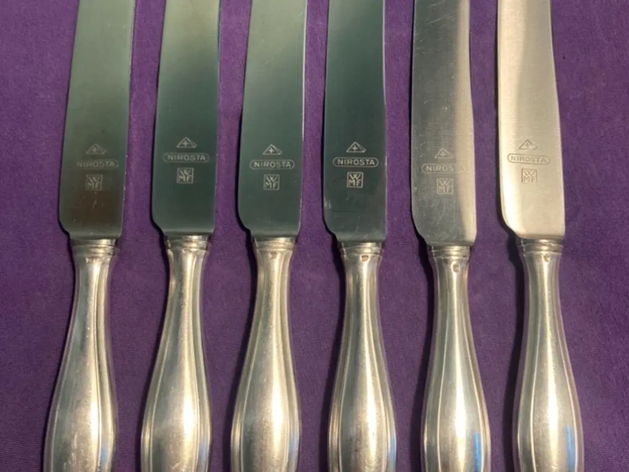 Billede 1 - 6 pletsølv middagsknive