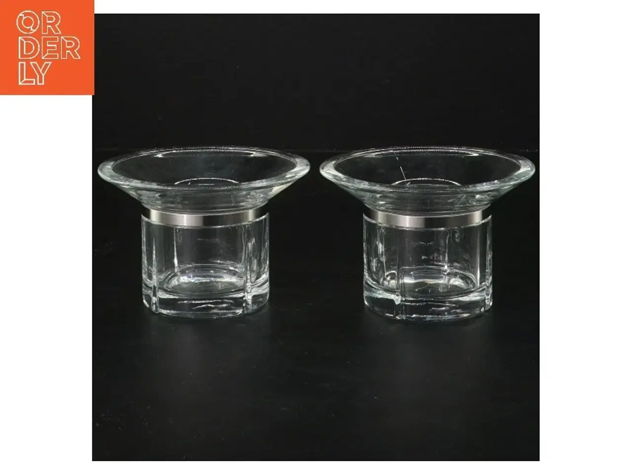 Billede 1 - Glas lysestager fra Rosendahl (str. 2 styk, ø 10,5 cm)