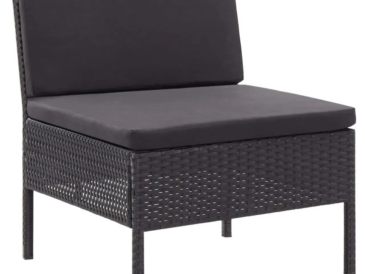 Billede 8 - Haveloungesæt 3 dele med hynder polyrattan sort