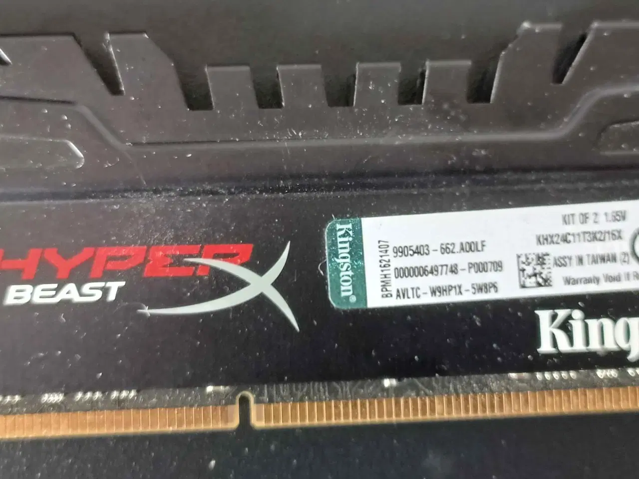 Billede 1 - 1x af 8GB DDR3-2400 MHz Kingston KHX24C11T3K2/16X