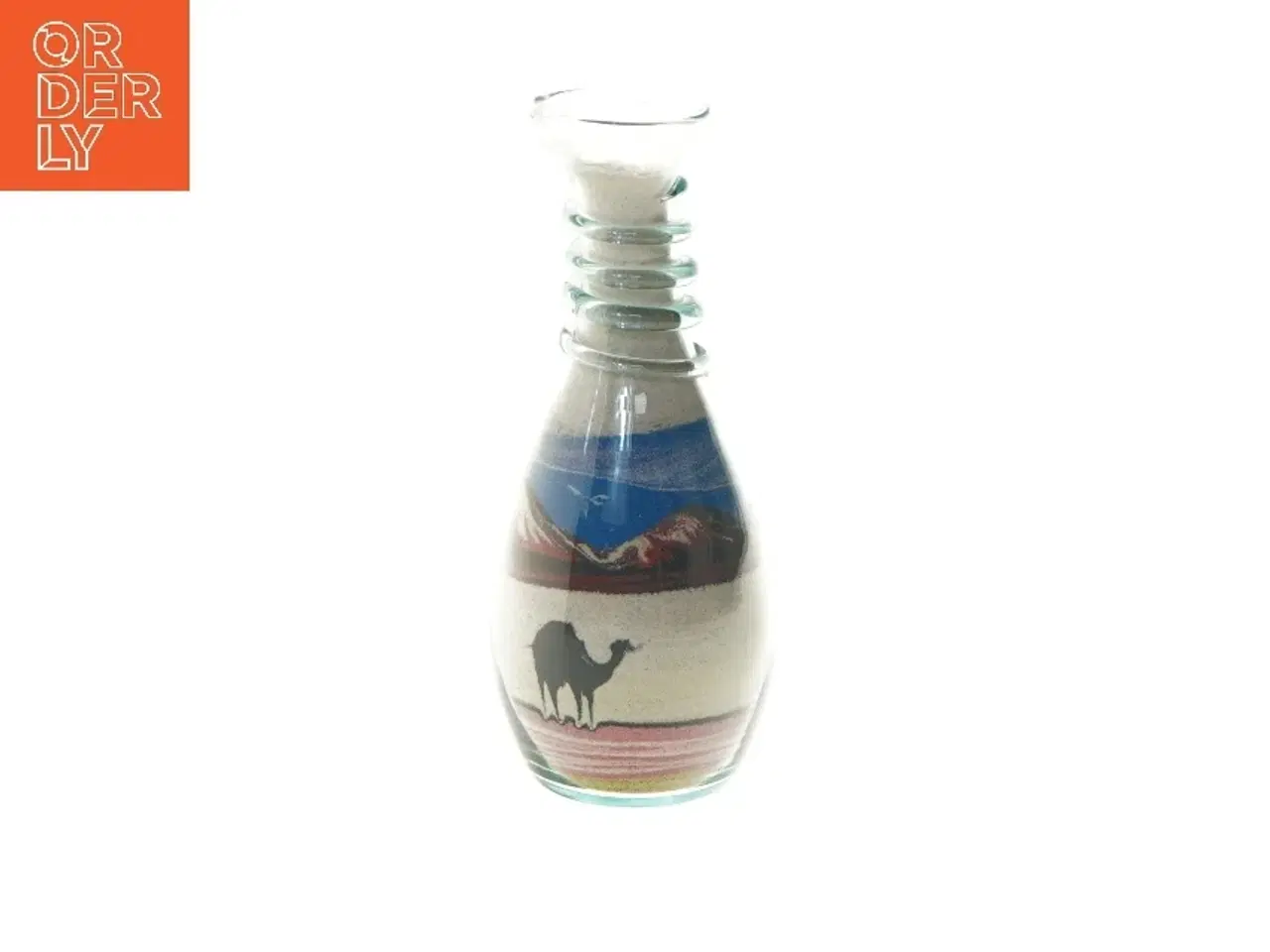 Billede 1 - Dekorativ vase med ørkenmotiv (str. 18 cm)