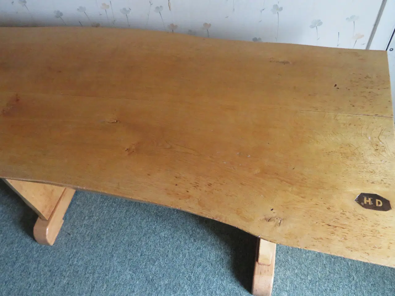 Billede 2 - Massivt egetræ sofabord