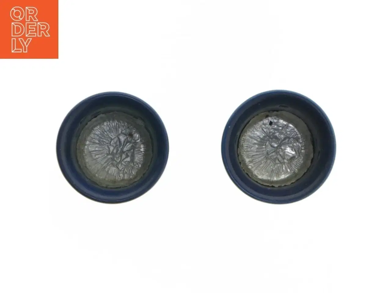 Billede 4 - Blå lysestager med huller (str. 6x6 cm)