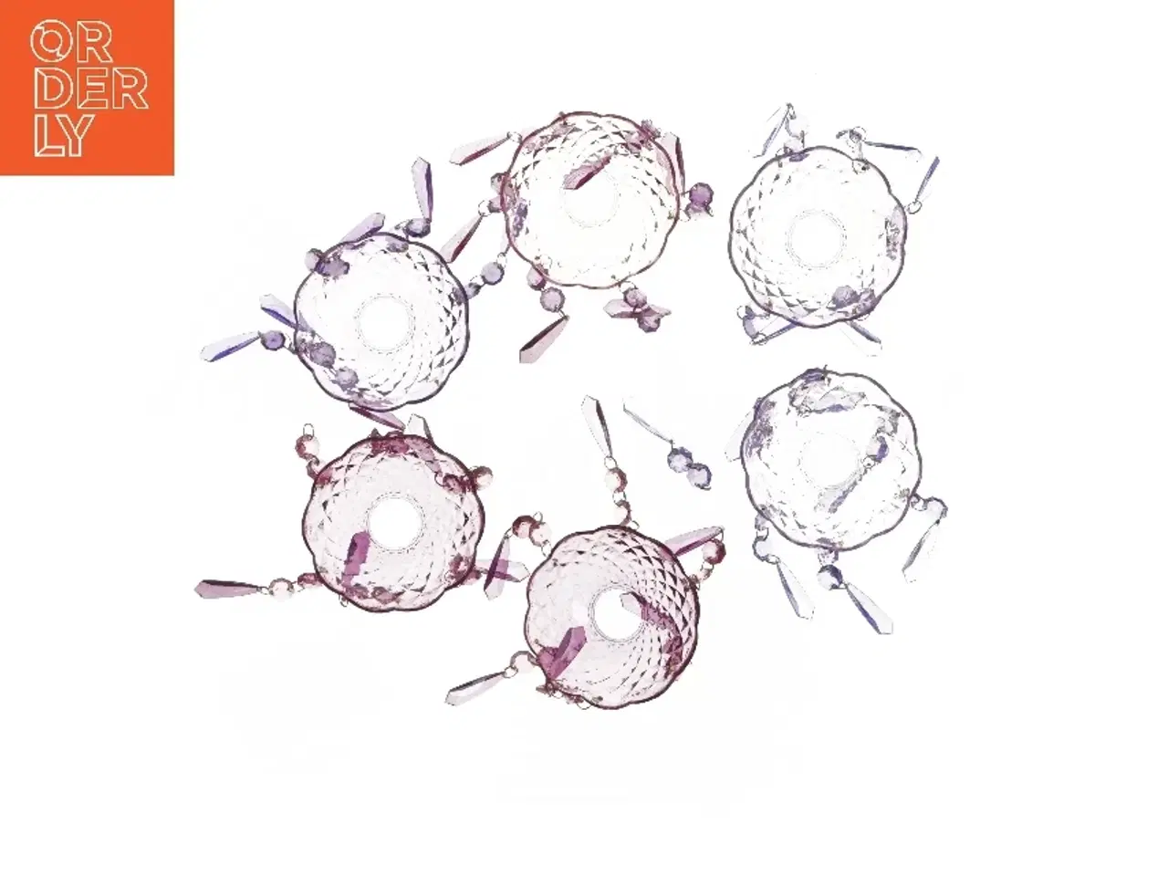 Billede 1 - Dekorative lysmanchetter med prismer (str. 10 cm)