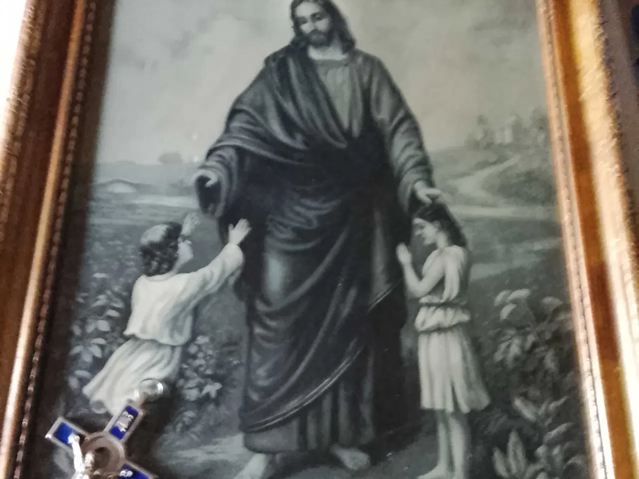 Billede 1 - Jesus med to børn billed sælges
