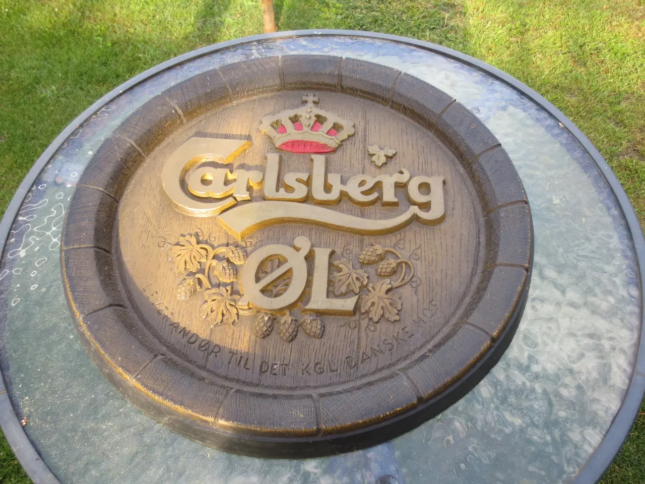 Billede 1 - 1 stk Carlsberg Øl Skilt Diameter 42 cm 