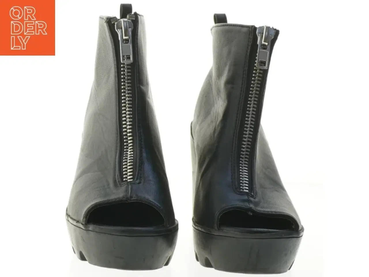 Billede 3 - Sort ankel støvle med lynlås (str. Længde, 23 cm)