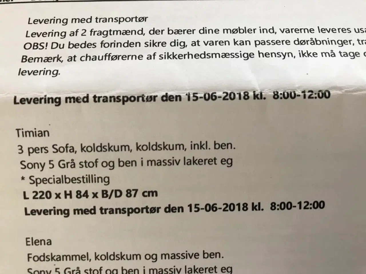Billede 4 - Flot 3 pers. sofa i koksgrå uldent stof