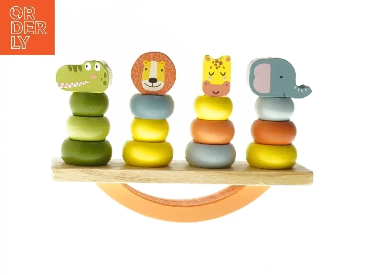 Billede 1 - Trælegetøj med dyrefigurer (str. 22x12 cm)