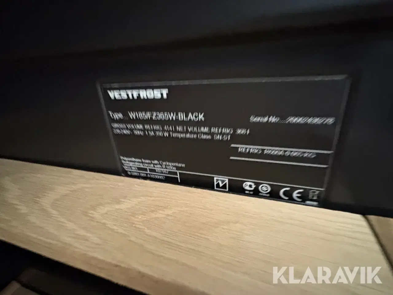 Billede 12 - Vinkøleskab Vestfrost W185/FZ365W-black