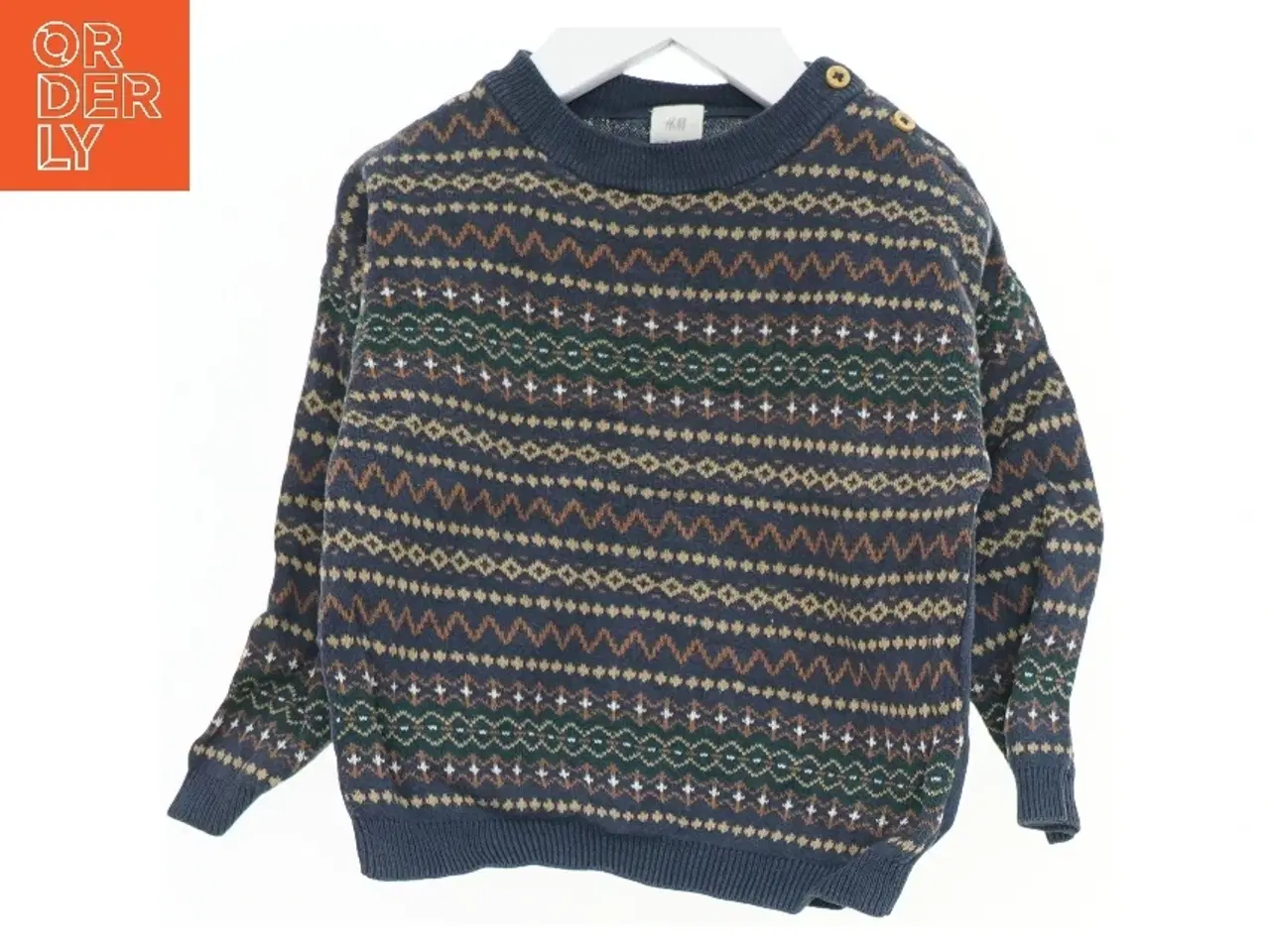 Billede 1 - Strikket sweater med mønster fra H&M (str. 86)