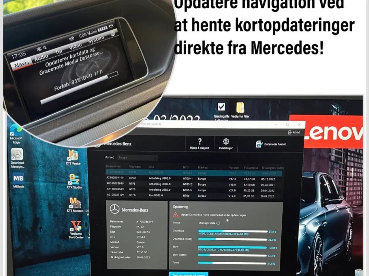 Billede 5 - Mercedes Tester, Komplet m/ Lenovo Yoga 14 touch