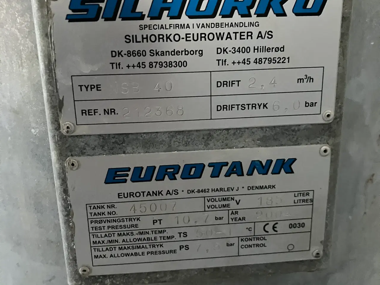 Billede 4 - Silhorko filtertank  galvaniseret 2,4 m³ 