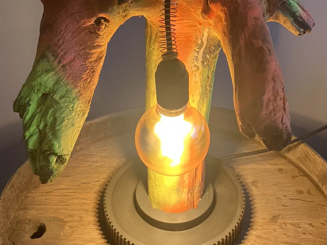 Billede 3 - Bordlampe af Drivtømmer 