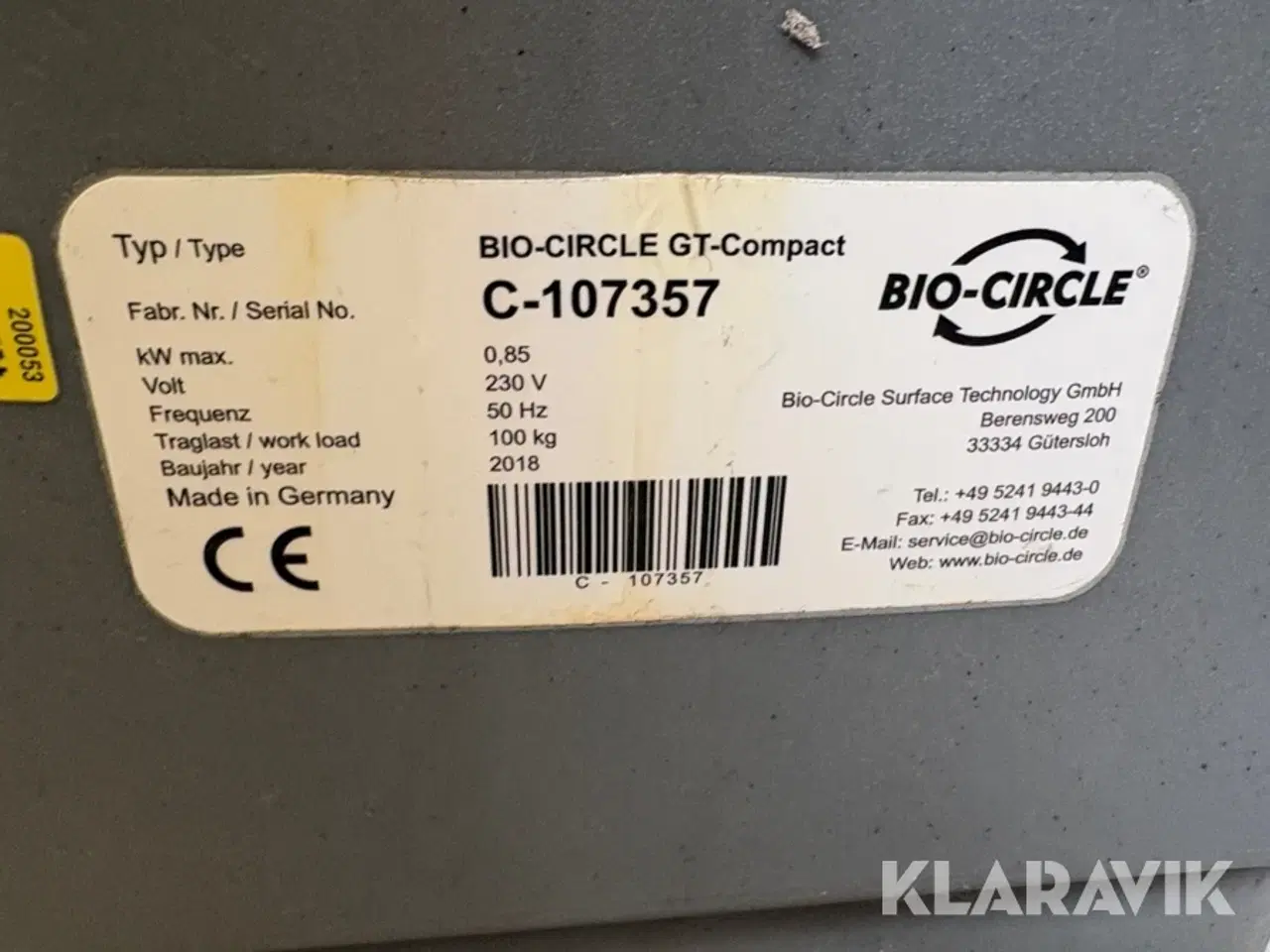 Billede 5 - Biologisk dele-/affedtningsvasker Bio-Circle GT-Compact