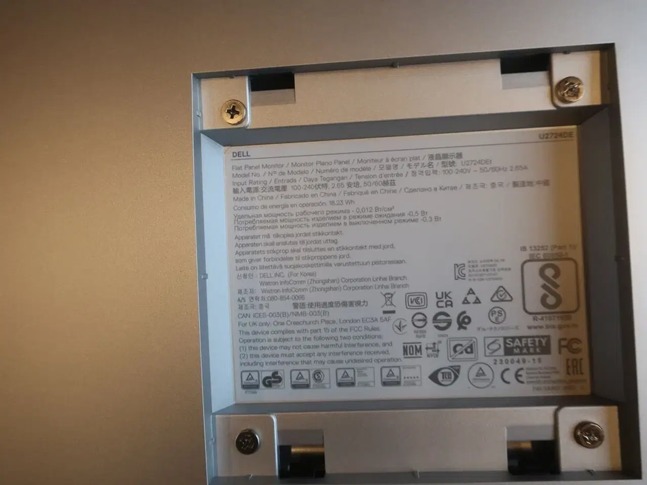 Billede 4 - Skærm 27" DELL U2724DE m. fod