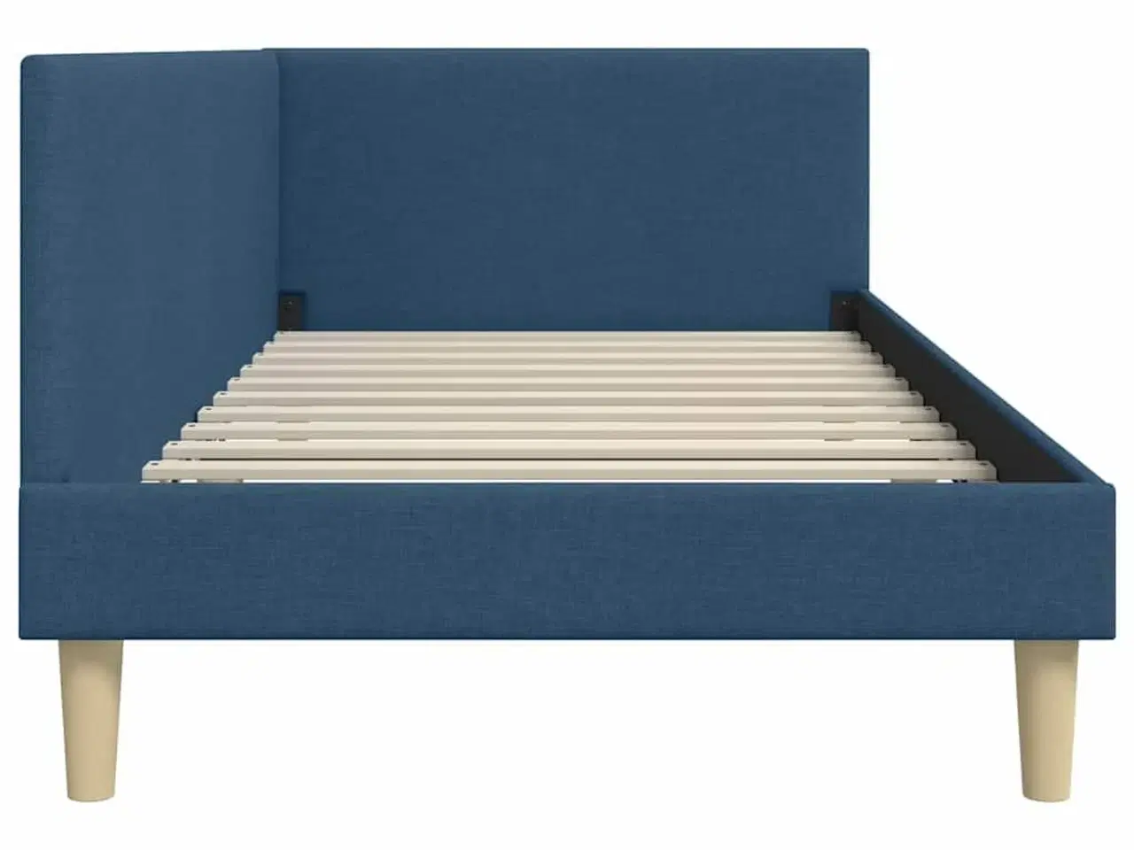 Billede 7 - Hjørnesengramme Andet Blå 90 x 200 cm Stof og Ingeniørtræ