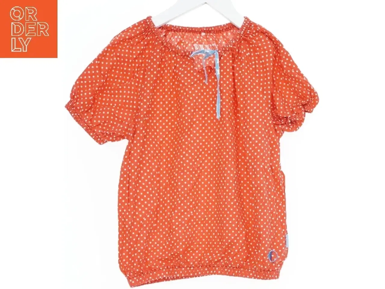 Billede 1 - Orange Prikket Bluse fra Kools (str. 128)