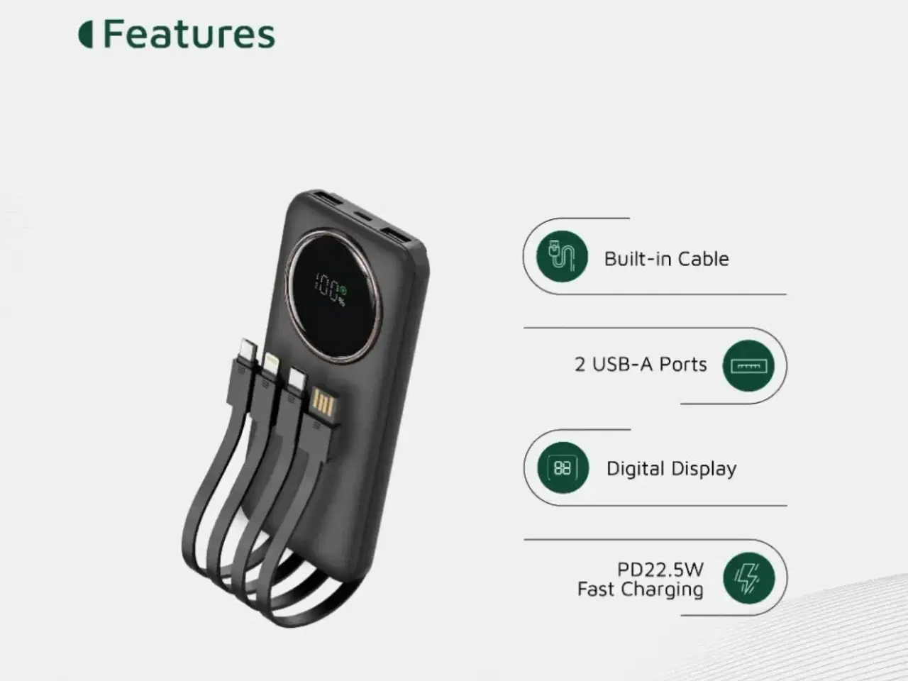 Billede 2 - Green Lion Power Pulse 10000mAh Powerbank