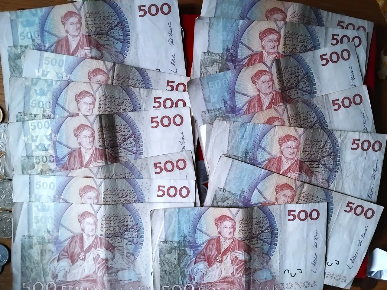 Billede 2 - SVERIGE 14 x 500 KR KRONOR / 500 KRONER 7000 SEK!