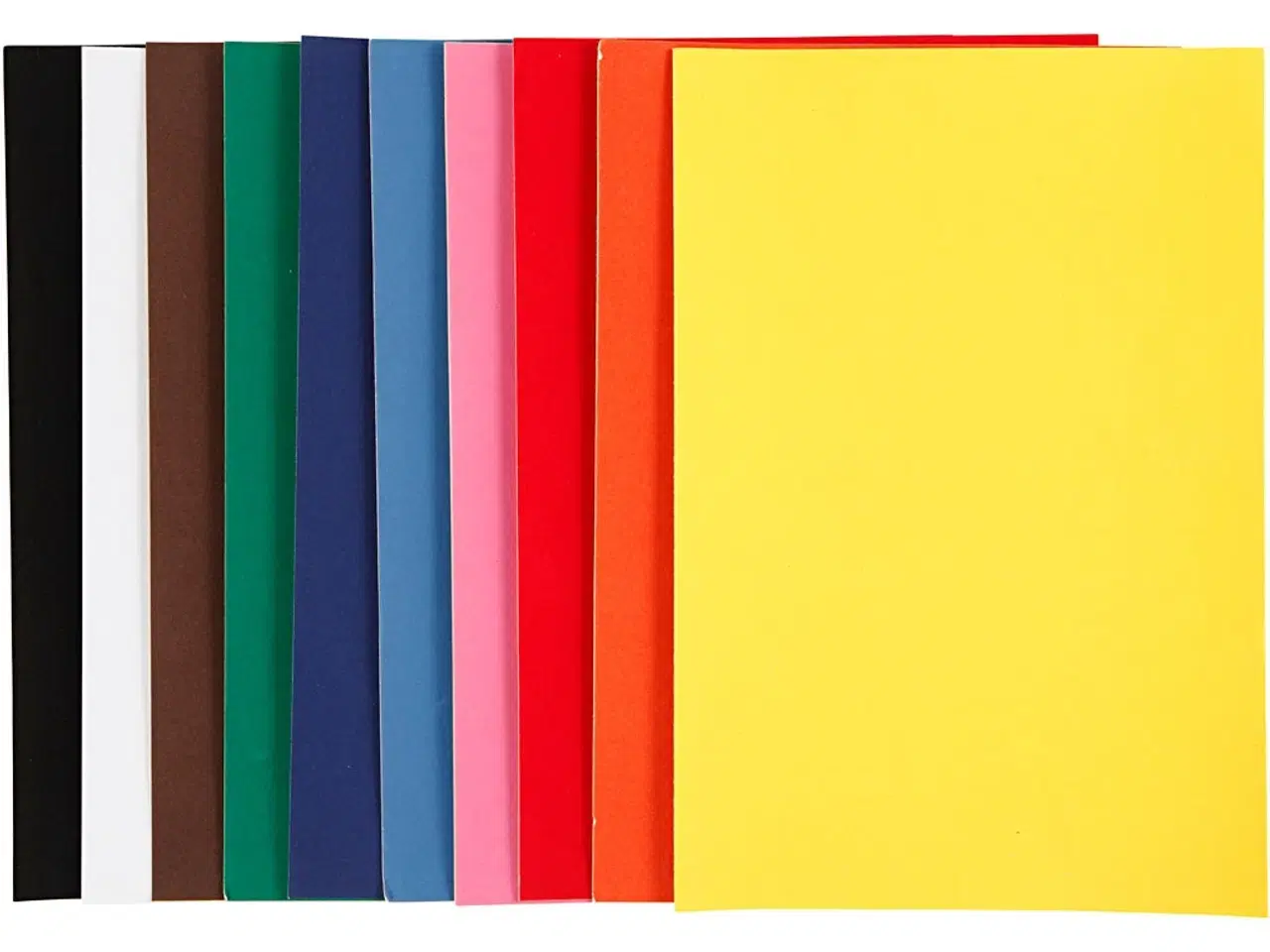 Billede 1 - Velourpapir A4, 10 ark, assorterede farver