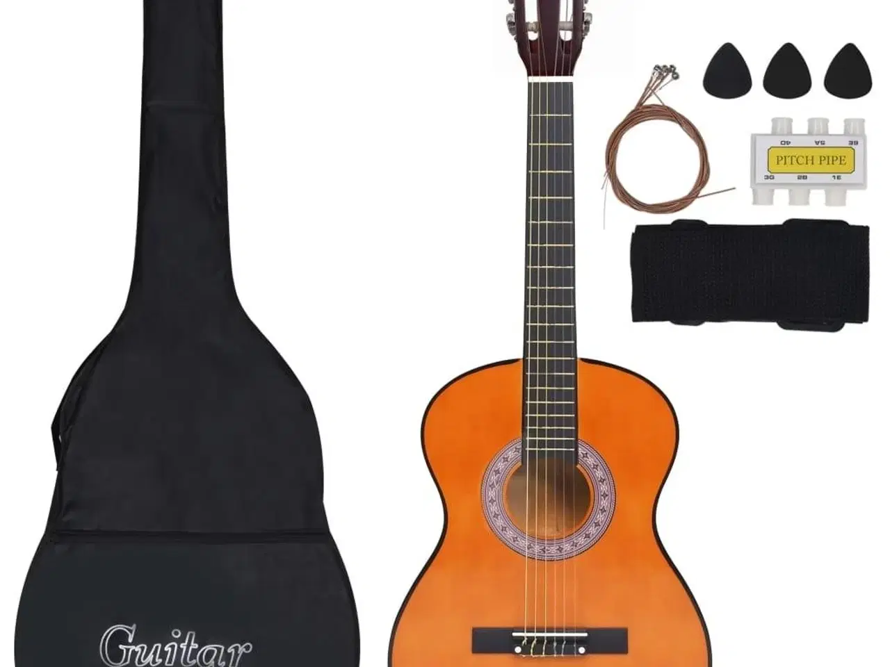 Billede 1 - Klassisk guitarsæt til begyndere 8 dele 3/4 36"