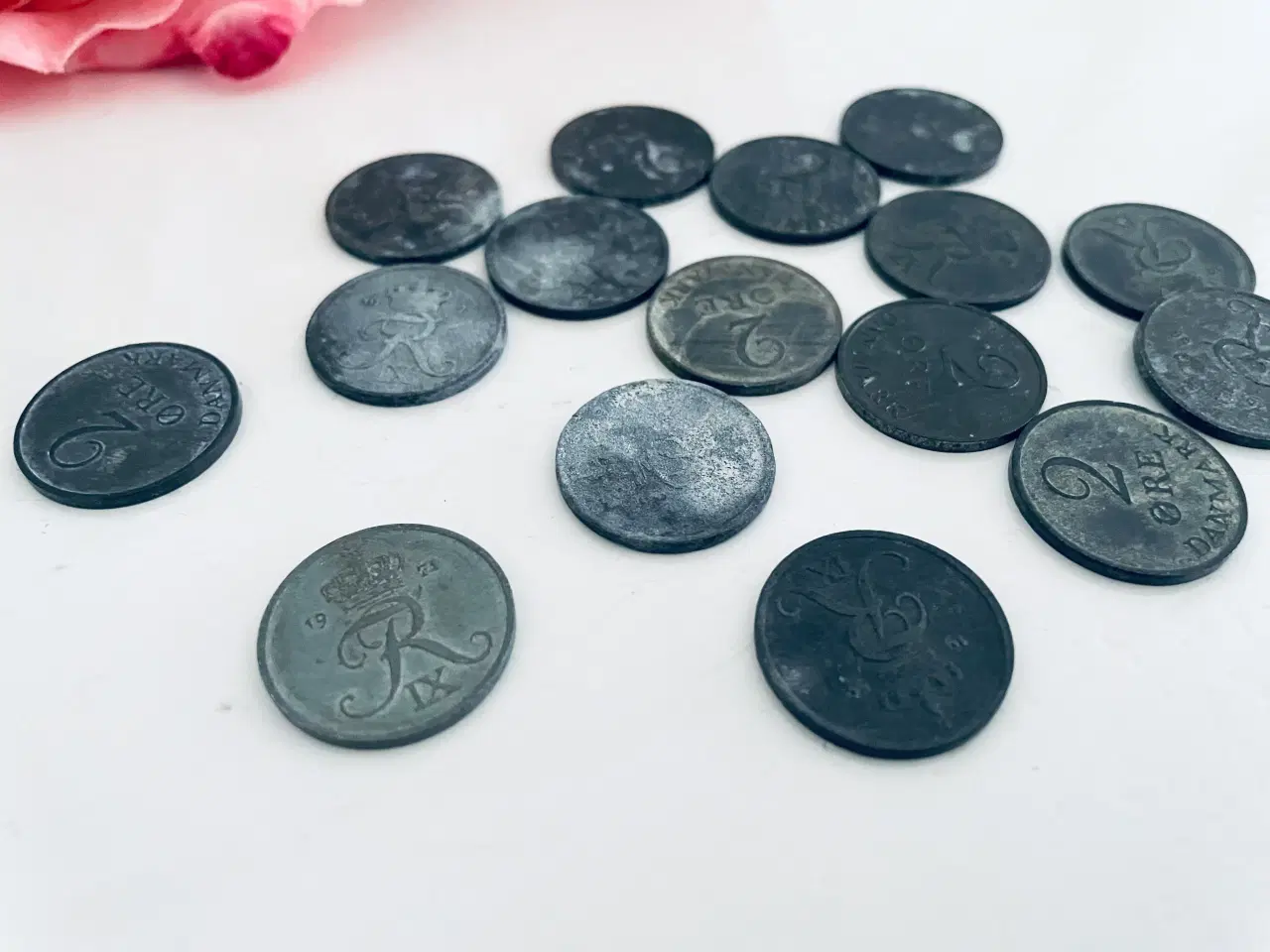 Billede 6 - 16 stk. danske 2 øre