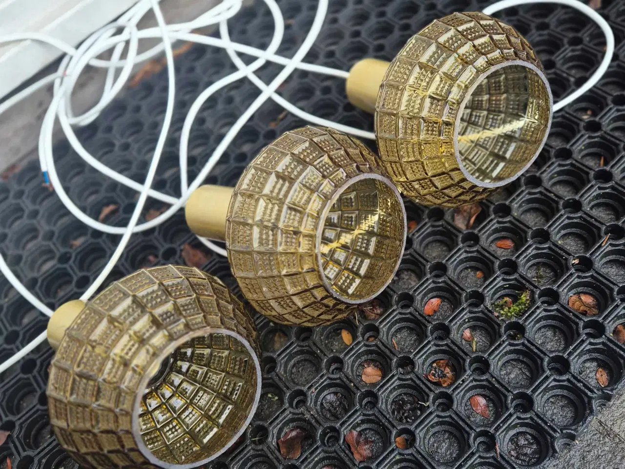 Billede 14 - Smukke retrolamper i ravfarvet glas