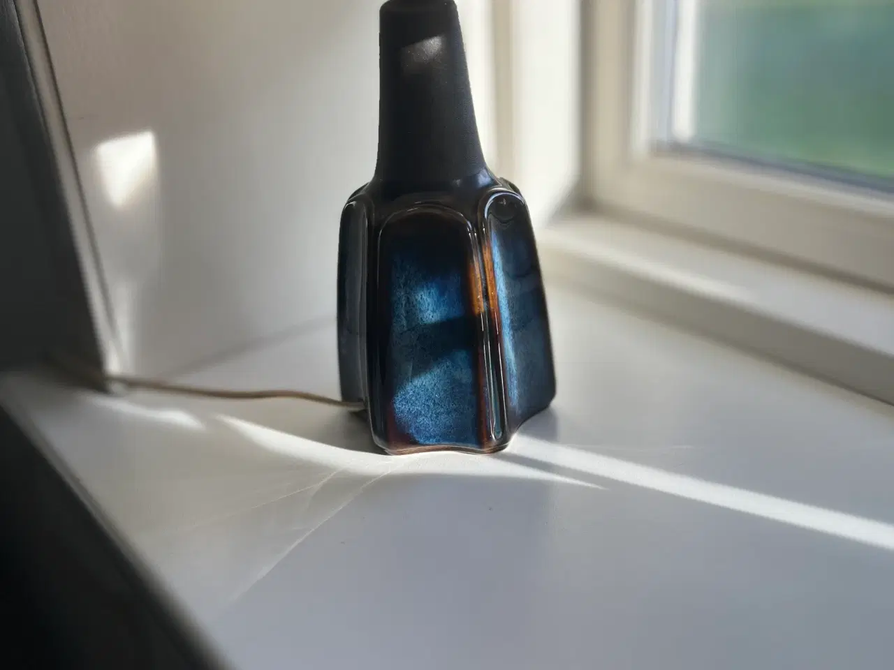 Billede 4 - Smuk Søholm keramiklampe i blå nuancer