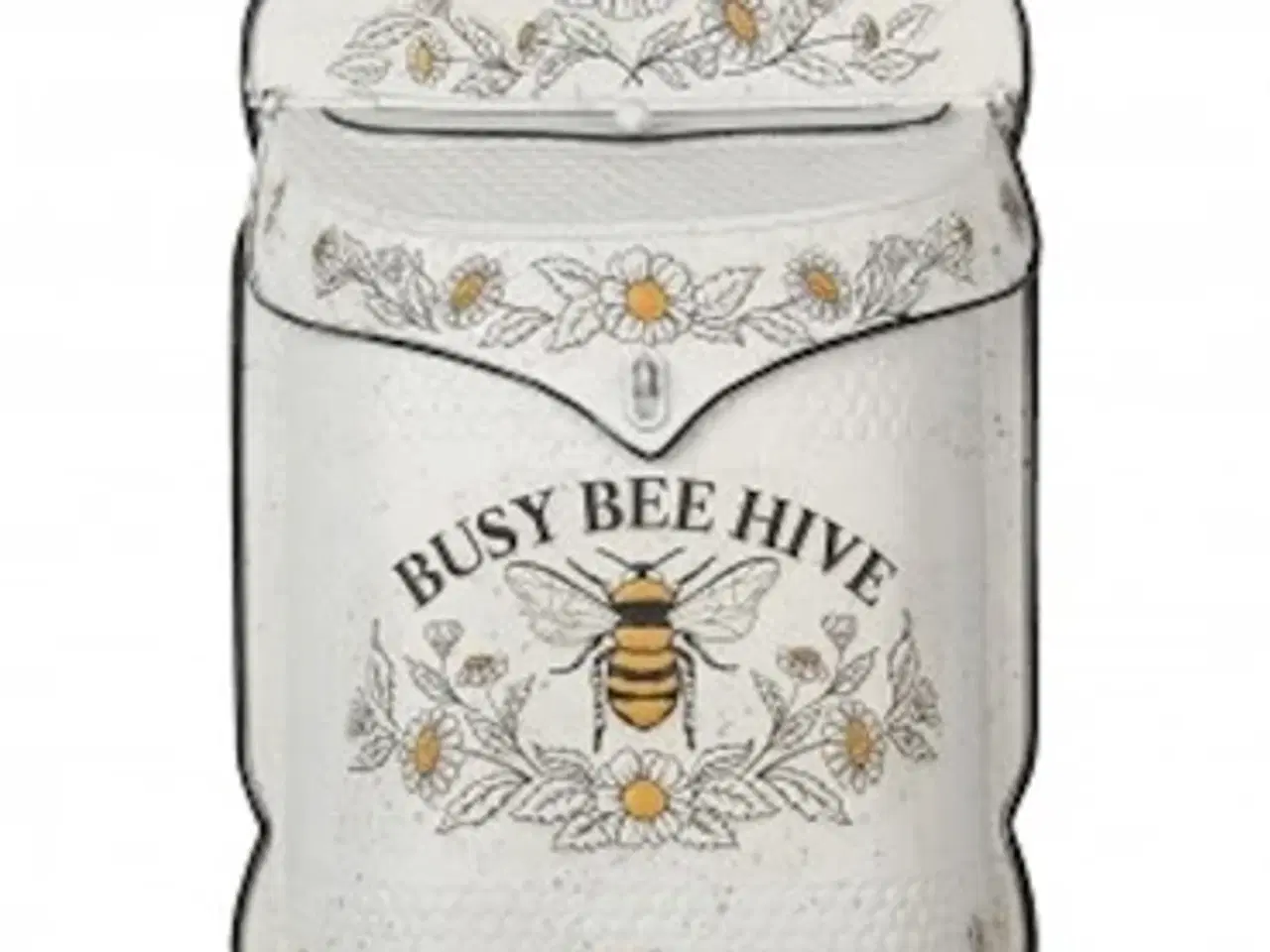 Billede 3 - Postkasse med motiv af bi & blomster