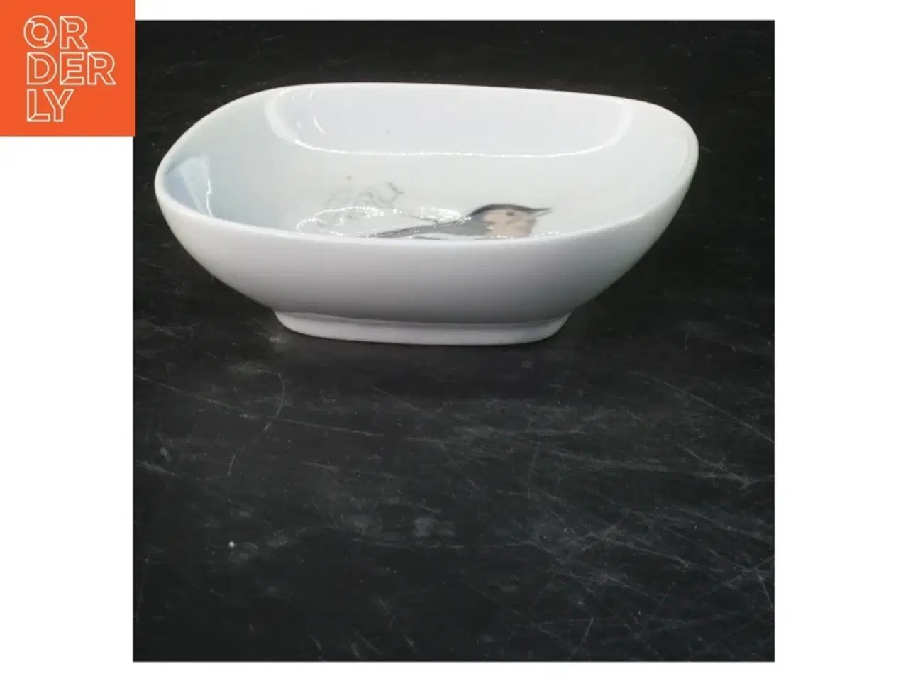 Billede 2 - Dekorativ skål med fuglemotiv fra Royal Copenhagen (str. 2,5x9x9 cm)