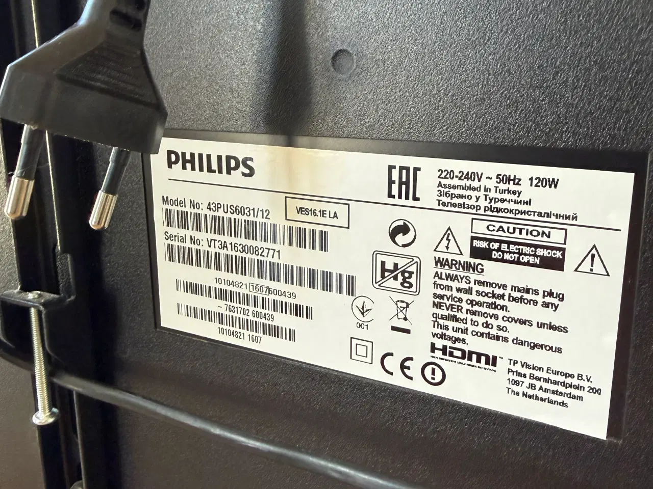 Billede 2 - 43” Phillips TV m/ fod