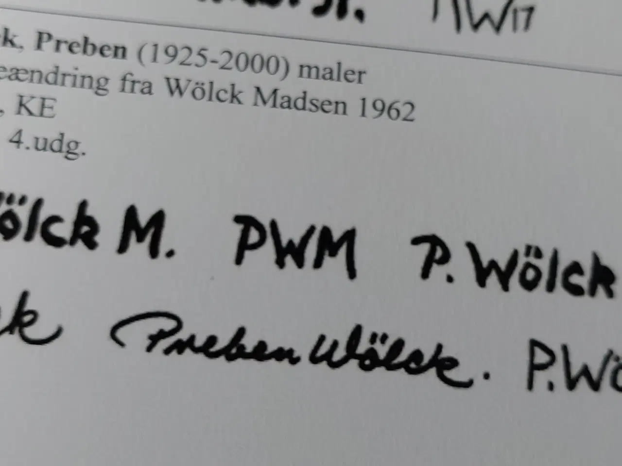 Billede 6 - PREBEN WØLCK - ( 1925-2000 )- oliemaleri