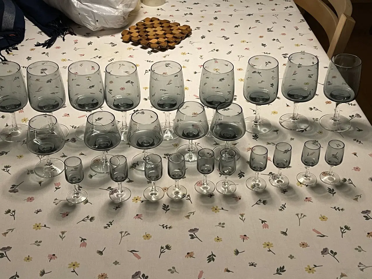 Billede 1 - Holmegaard røgfarvet glas 