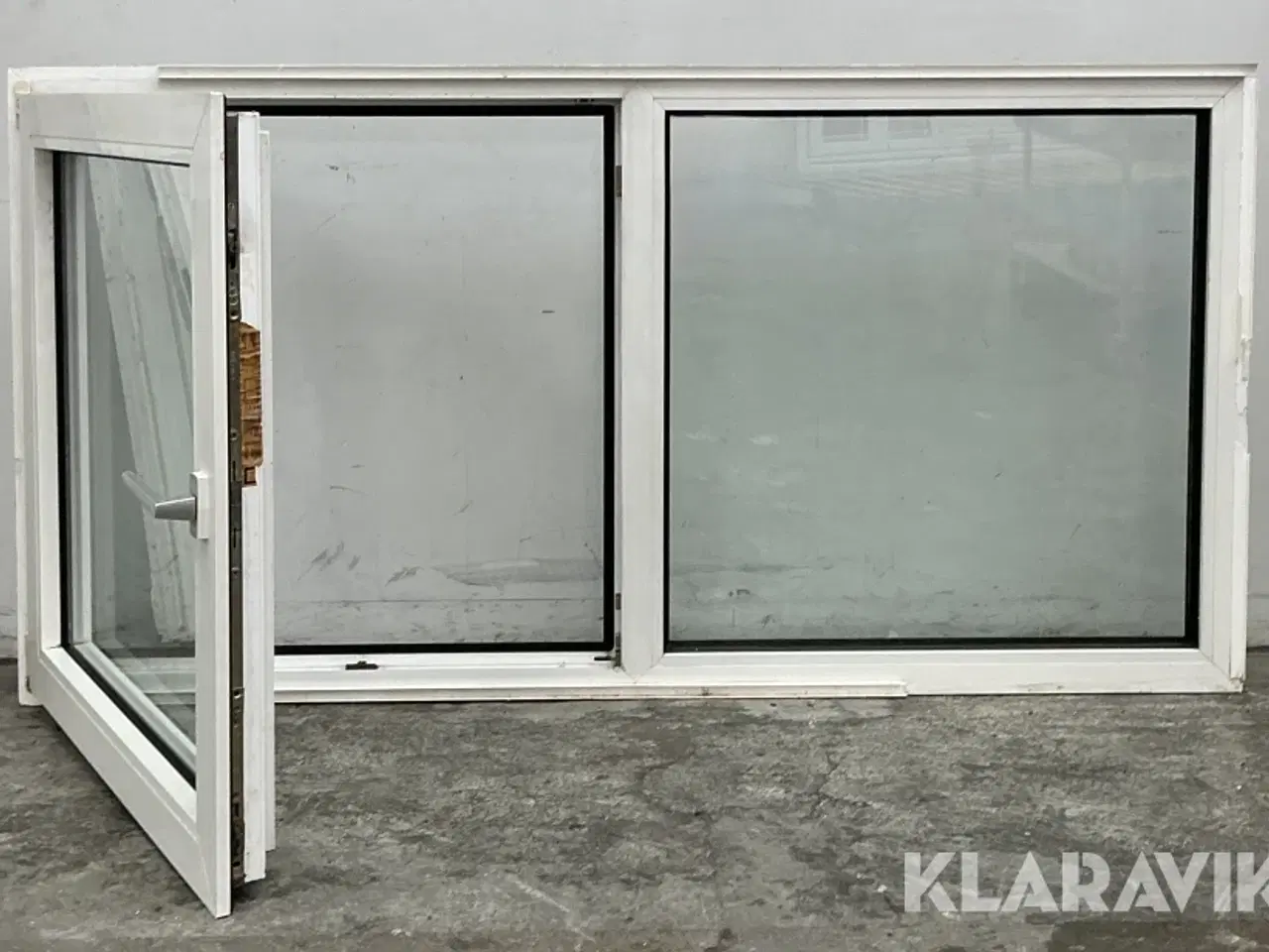 Billede 3 - Vinduer plast 2 fags med dreje kip og fast karm 7 styk
