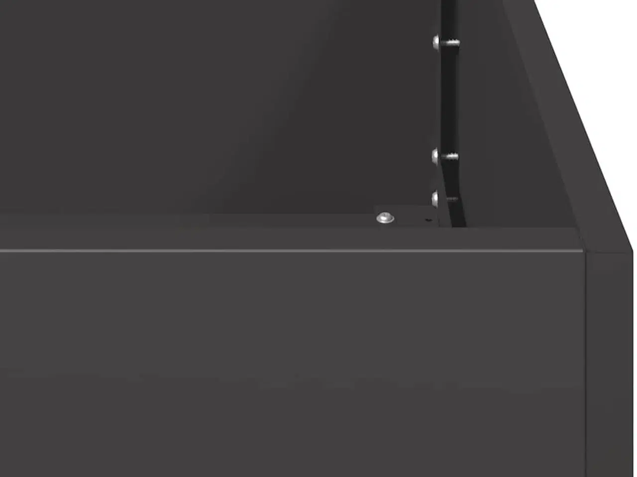 Billede 7 - Plantekasse sort 120x40x40 cm koldvalset stål