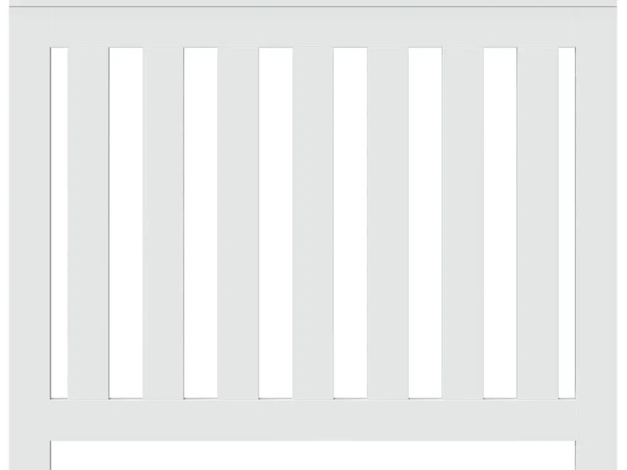 Billede 3 - Radiatorskjuler 104x20x82 cm konstrueret træ hvid