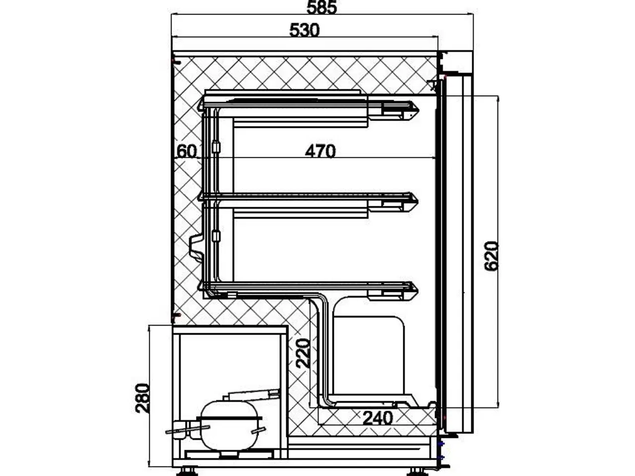 Billede 2 - Combisteel industrifryser – hvid – 129 liter