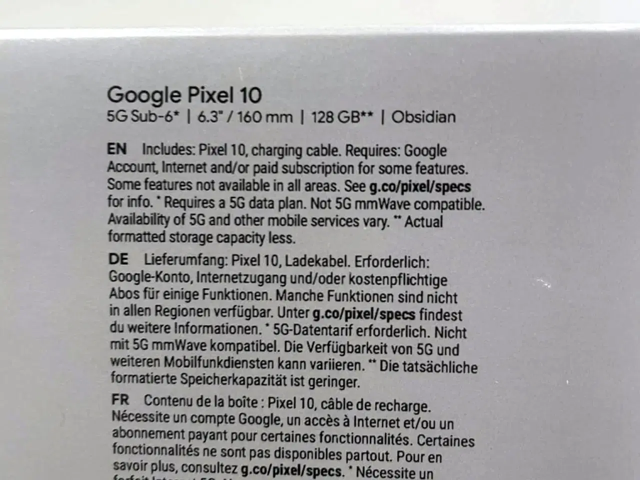 Billede 5 - Google Pixel 10 smartphone 128 GB Obsidian