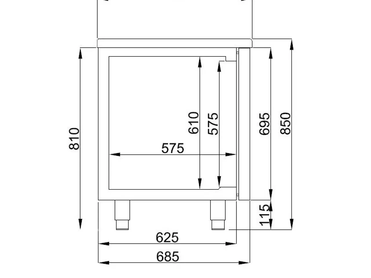 Billede 2 - Professionel kølebord – 474 liter