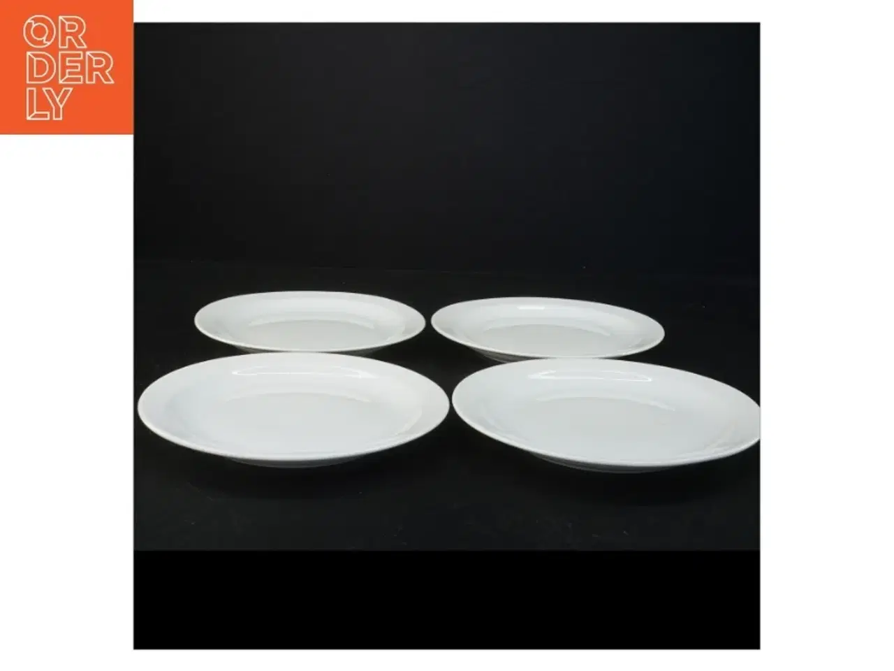 Billede 5 - Hvide porcelænstallerkener (str. 17 x 2 cm)