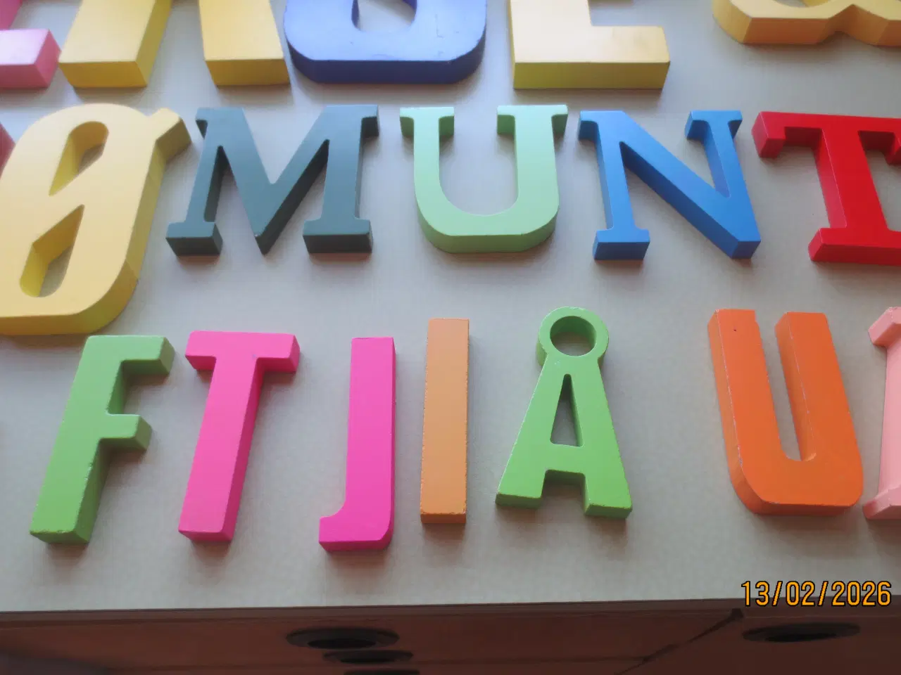 Billede 5 - 33 stk Bogstaver i Træ