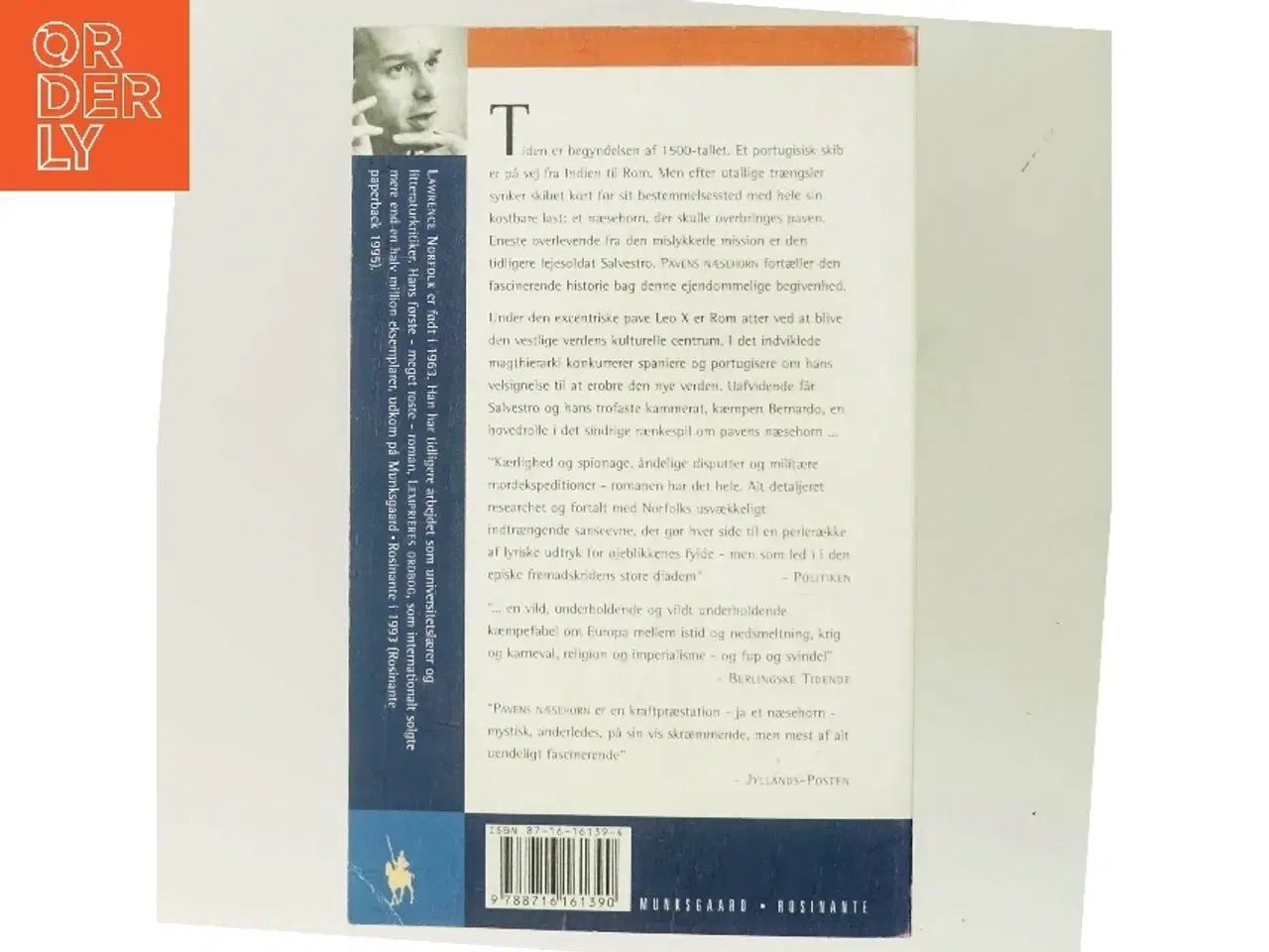 Billede 3 - Pavens næsehorn af Lawrence Norfolk (Bog)