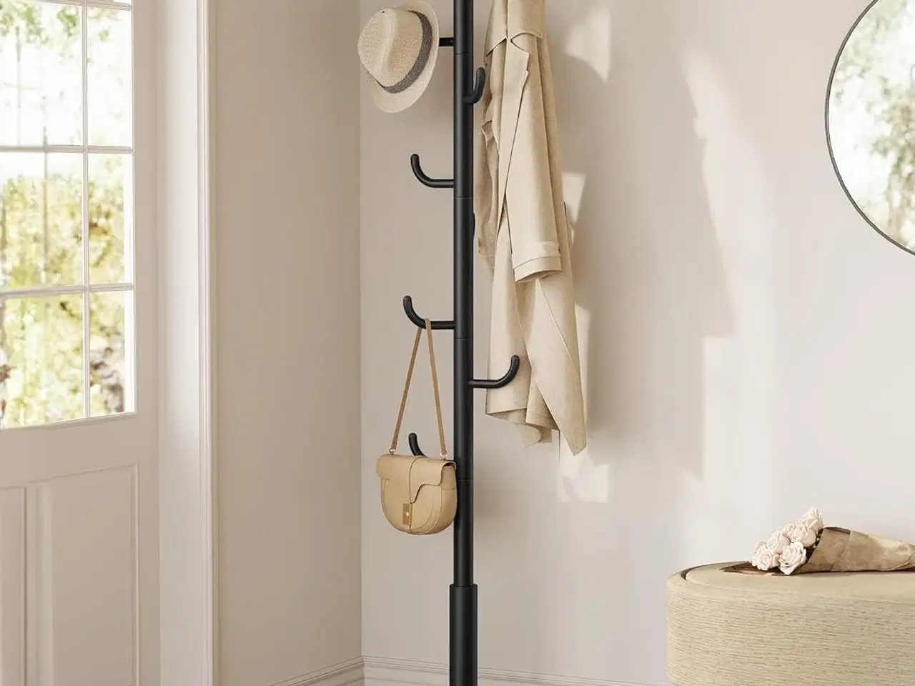 Billede 2 - Stumtjenere gulv HOME kaktusformet knagerække, 8 kroge, 175,3 cm, sort