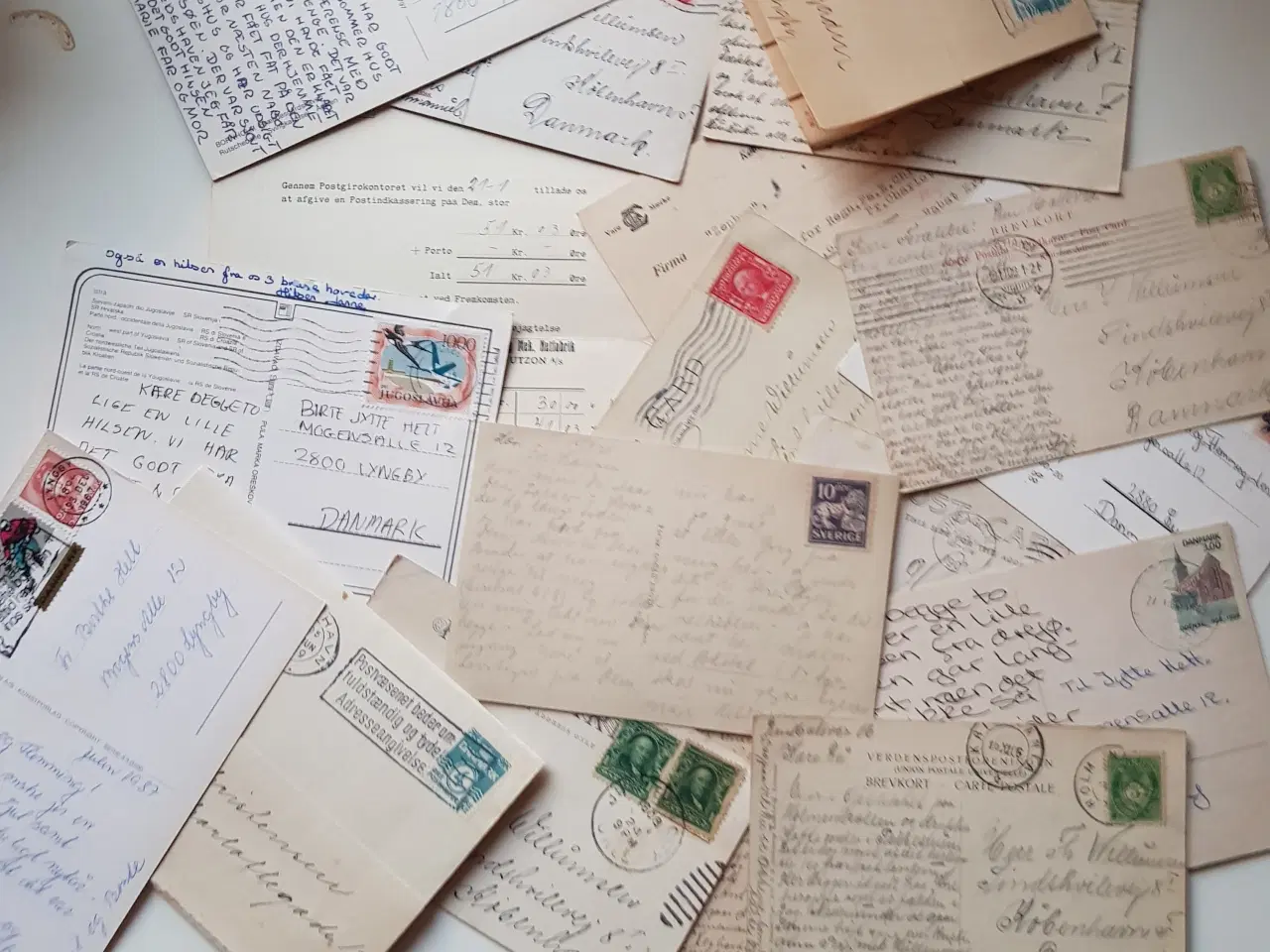 Billede 4 - Postkort , kvitteringer m.m 1918 - 1995 120stk