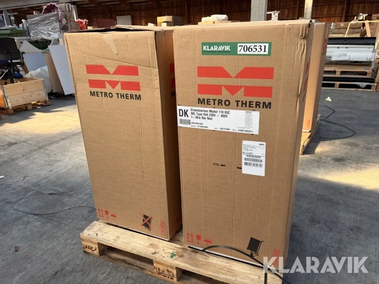 Billede 1 - El-vandvarmere Metro Therm Type 644 5-65gr 110L - 2 styk