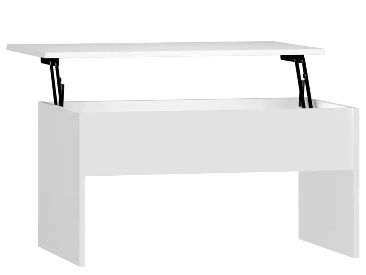Billede 2 - Sofabord 80x50,5x41,5 cm konstrueret træ hvid