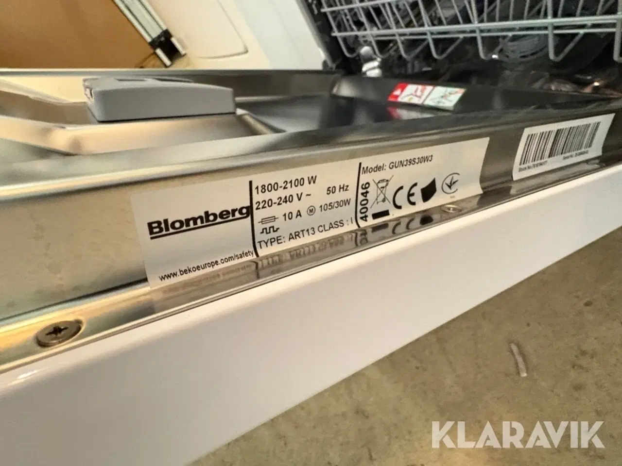 Billede 8 - Opvaskemaskine Blomberg GUN39S30W3