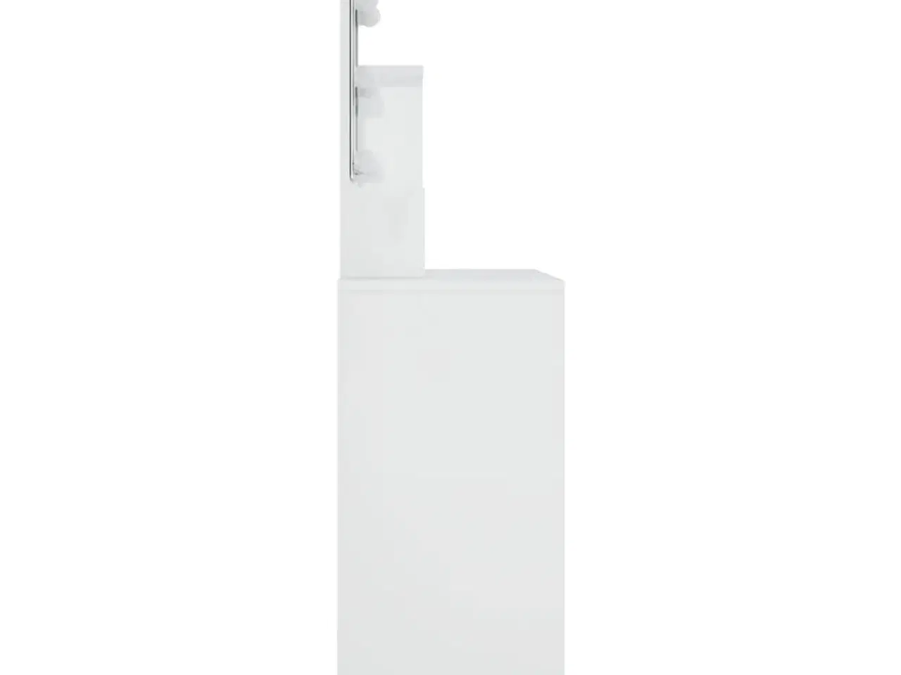 Billede 6 - Makeupbord med LED-lys 86,5x35x136 cm hvid højglans